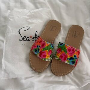 Sea Star Beachwear Colorful Floral Slide Sandals Francis Valentine